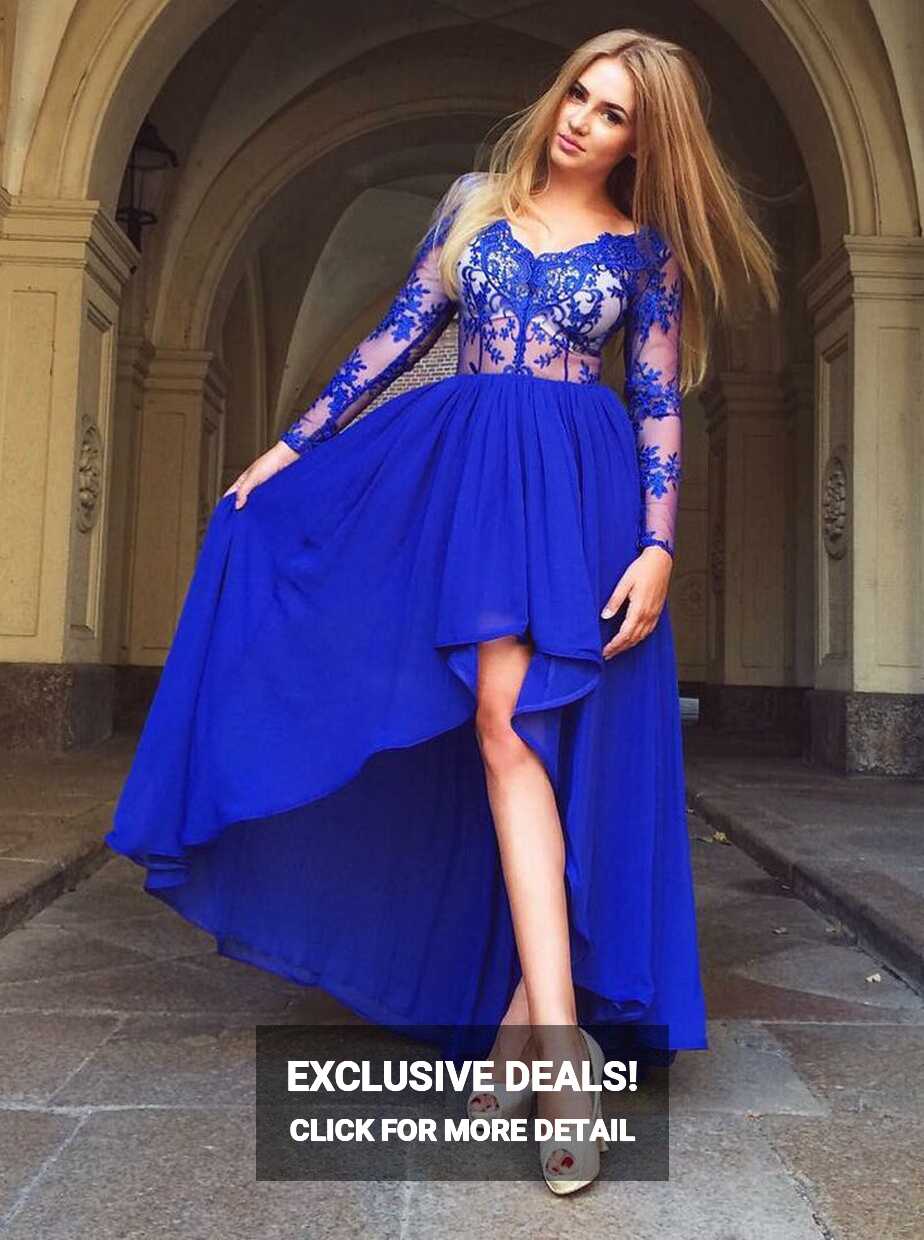 Royal Blue Homecoming Dresses,High Low Homecoming Dress,Homecoming ...