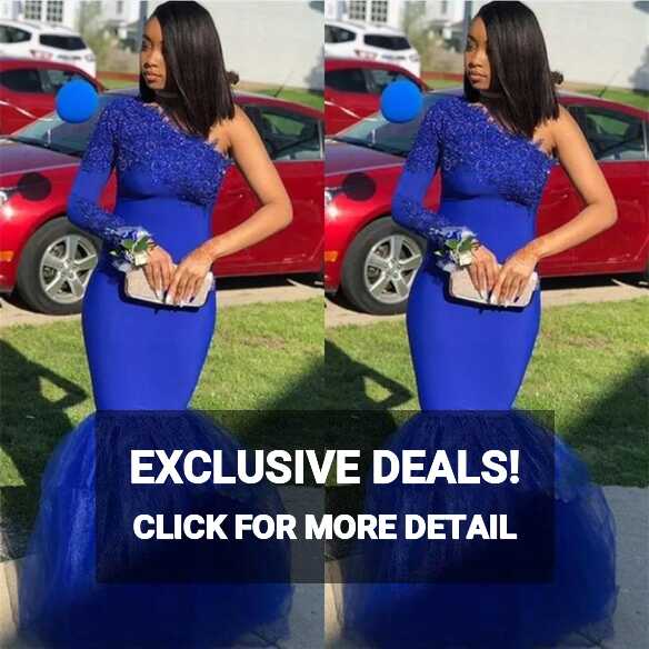 Royal Blue One Shoulder Mermaid Cobalt Blue Bridesmaid Dresses ...