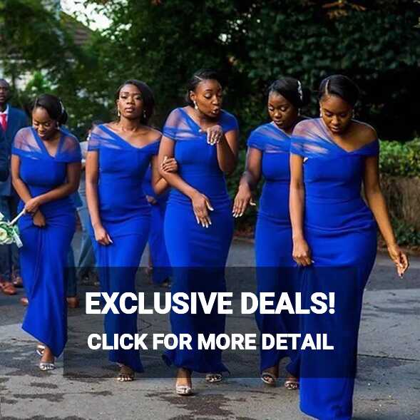 Royal Blue Plus Size Bridesmaid Dresses With One Shoulder Mermaid ...