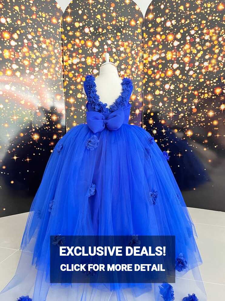 Royal Blue Princess Dresses, Girls Ball Gown, Royal Blue Dress ...