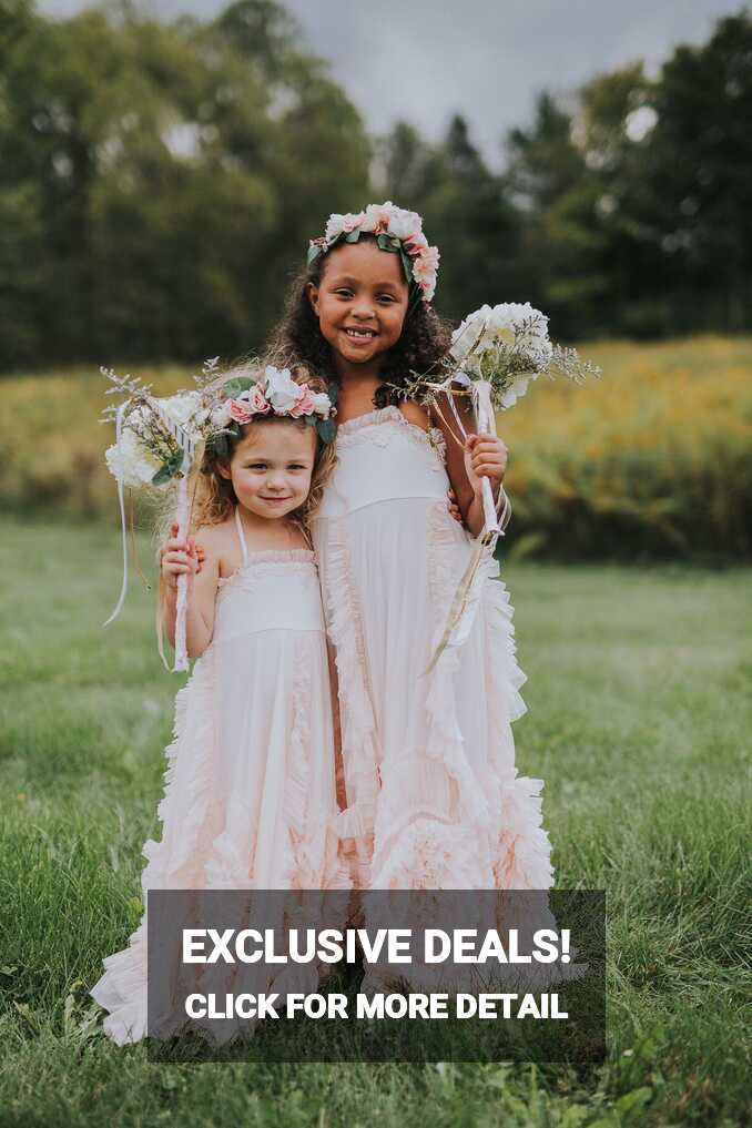 Ruffled Light Pink Flower Girl Dresses