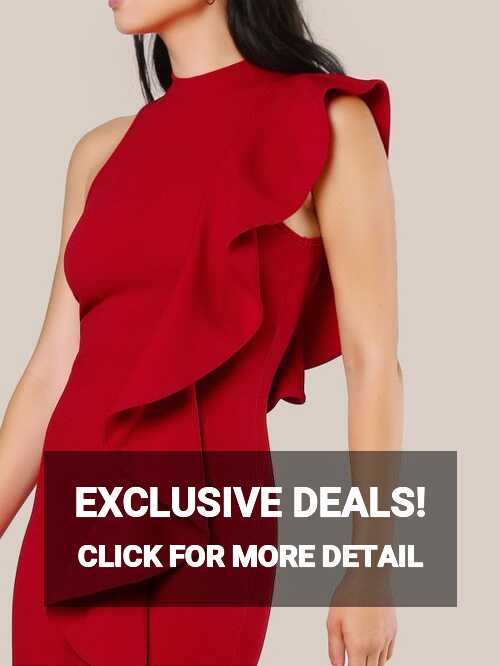 SHEIN One Sided Exaggerated Frill Dress