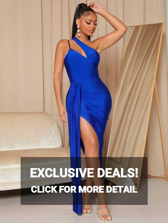 SHEIN SXY Evening Gown Blue Dresses | SHEIN