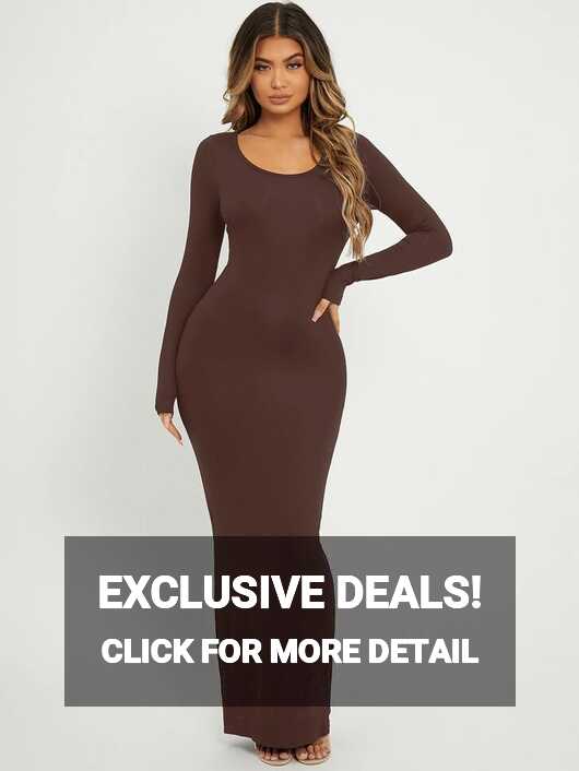 SHEIN SXY Solid Maxi Bodycon Dress | SHEIN EUR