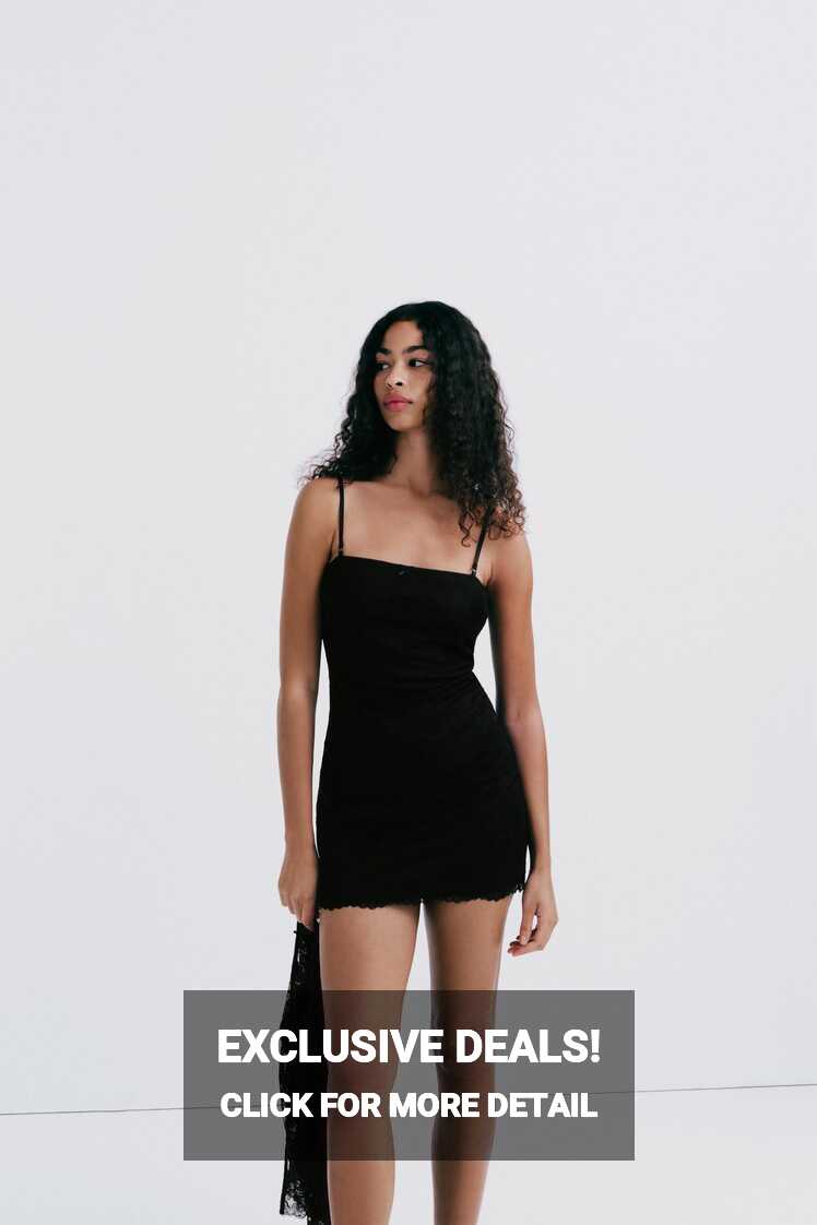 SHORT LACE DRESS - Black | ZARA Turkey