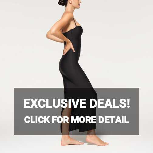 SKIMS BODY UNDERWIRE LONG DRESS | ONYX