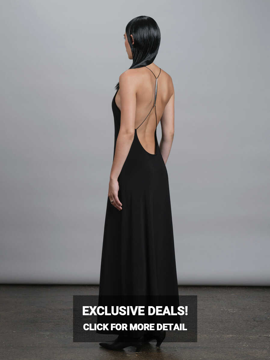 SPINE OPEN BACK (MAXI DRESS) - BLACK – GRACE LING