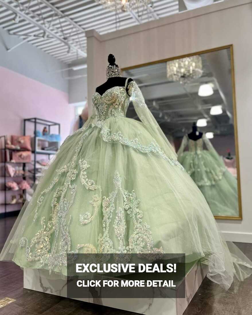 Sage Green Tulle Ball Gown,Sweet 16 Dress,Princess Dress Y2251 ...