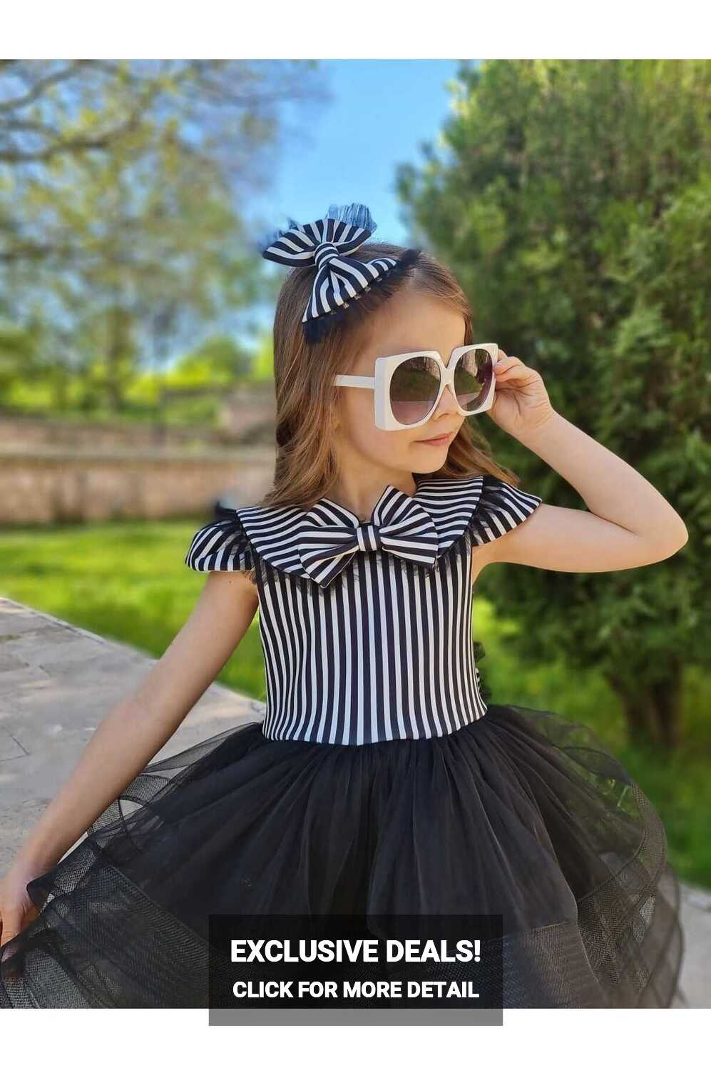 Sare Çocuk Giyim Princess Tulle Fluffy Black and White Girls ...