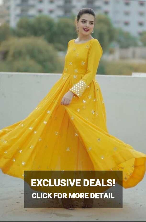 Satrim Women Gown Yellow Dress - Buy Satrim Women Gown Yellow ...