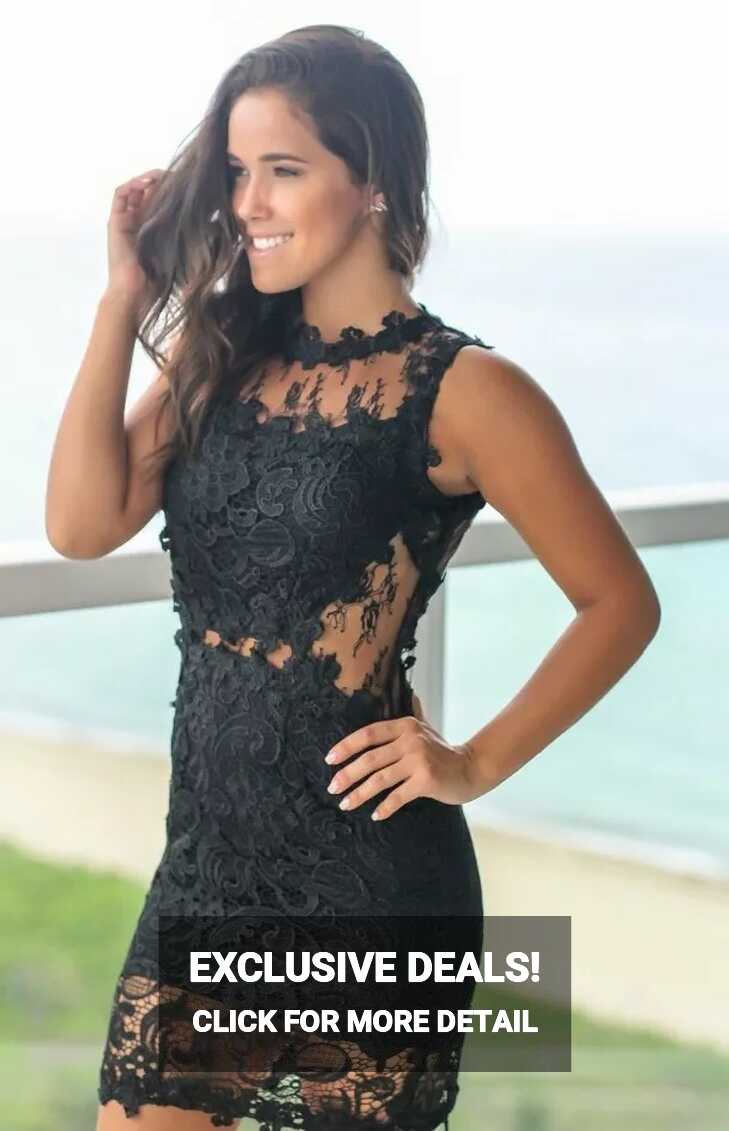 Saved By The Dress Black Lace Short Dress | eBay