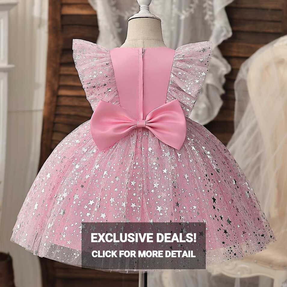 Sequin Baby Girl Dresses For 1-5 Yrs Birthday Baptism Dresses Kids ...