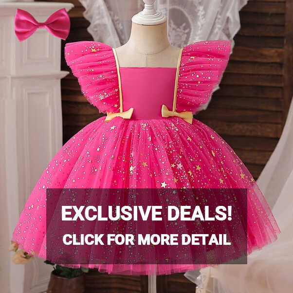 Sequin Girls Dress Ruffles Elegant Toddler Kids Birthday Princess ...