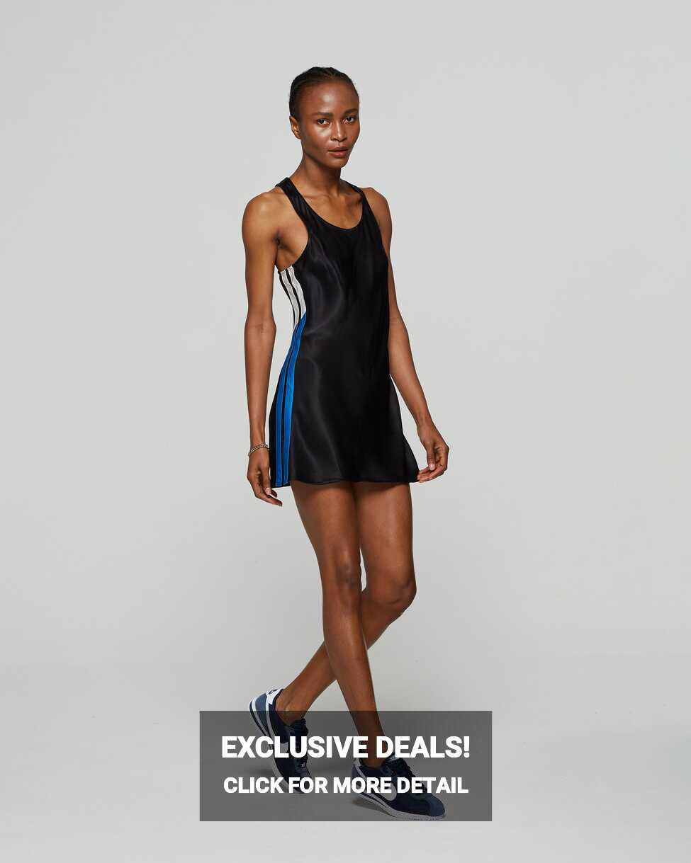 Serena Bute London Satin Racer Mini Tank Dress - Black for Women ...