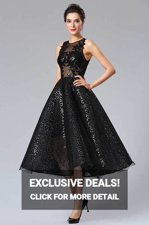 Sexy Black Sequins Cocktail Party Dress (04181300) - eDressit