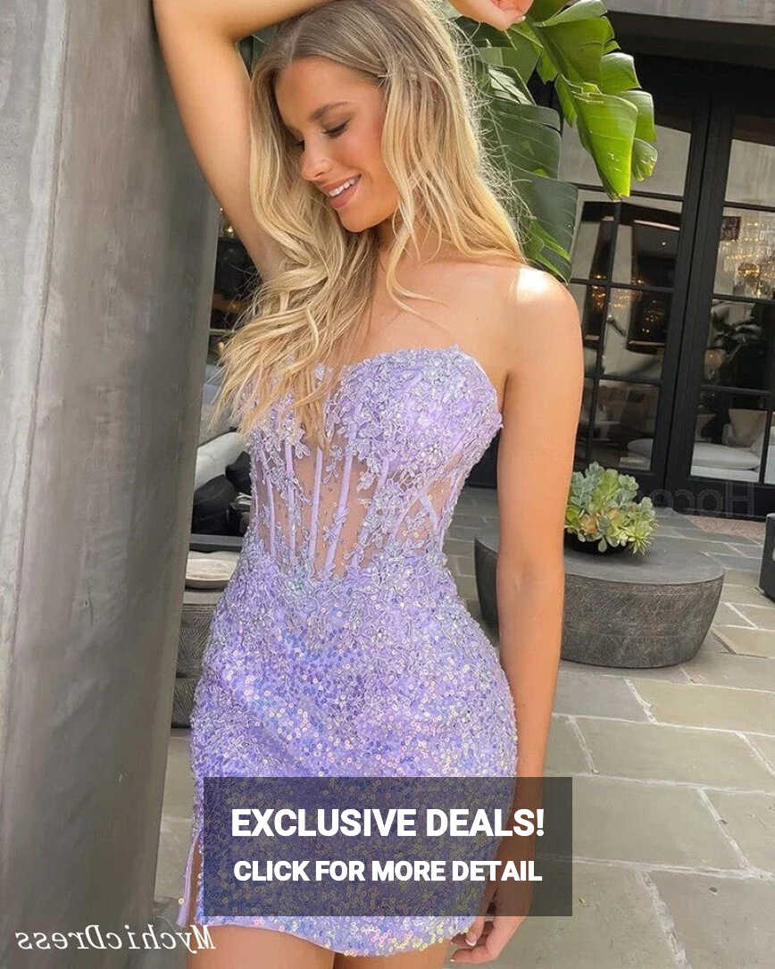 Sexy Cheap Lace Homecoming Dresses Short Sequin Tight Hoco Dress ...