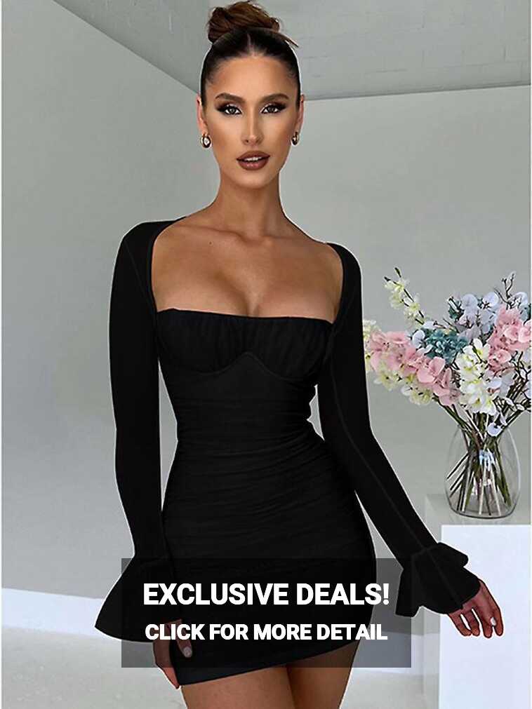 Sexy Elegant Backless Sexy Mini Dress For Women Robe Two Layer ...