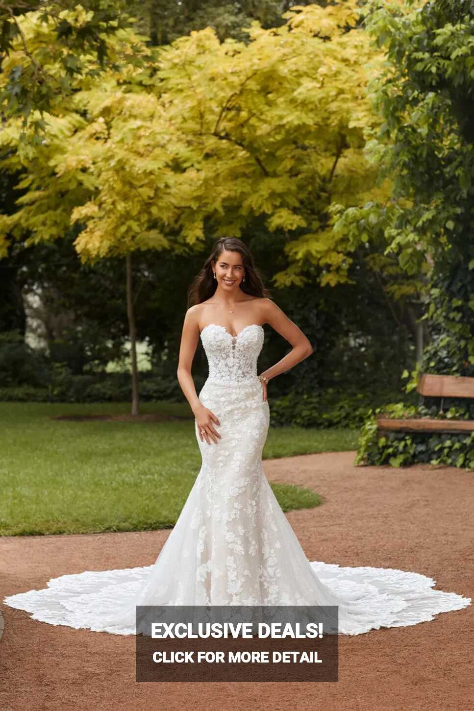 Sexy Mermaid Wedding Dress with Long Lace Train | Sophia Tolli