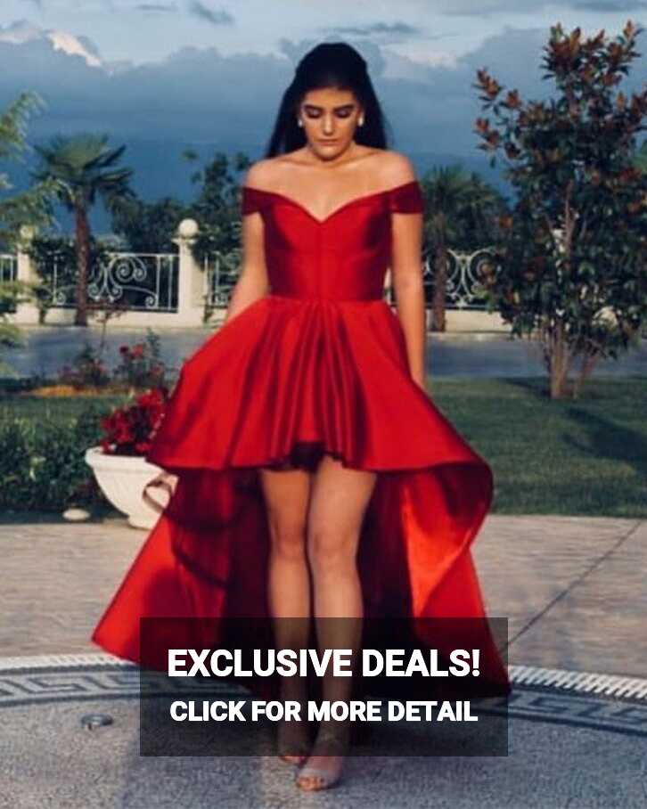 Sexy Off Shoulder Prom Dresses Front Short Long Back – alinanova