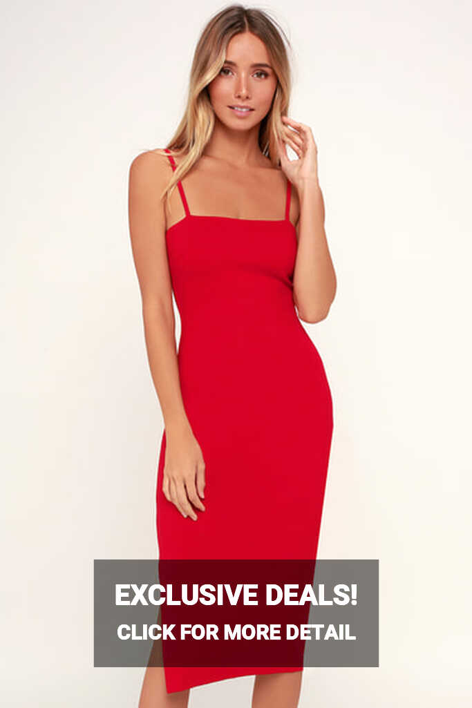 Sexy Red Midi Dress - Bodycon Dress - Midi Dress - Dress - Lulus