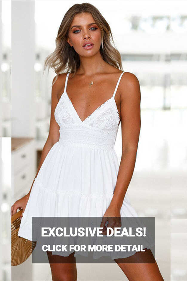 Sexy Short White Summer Dress Beach Dress – FancyVestido