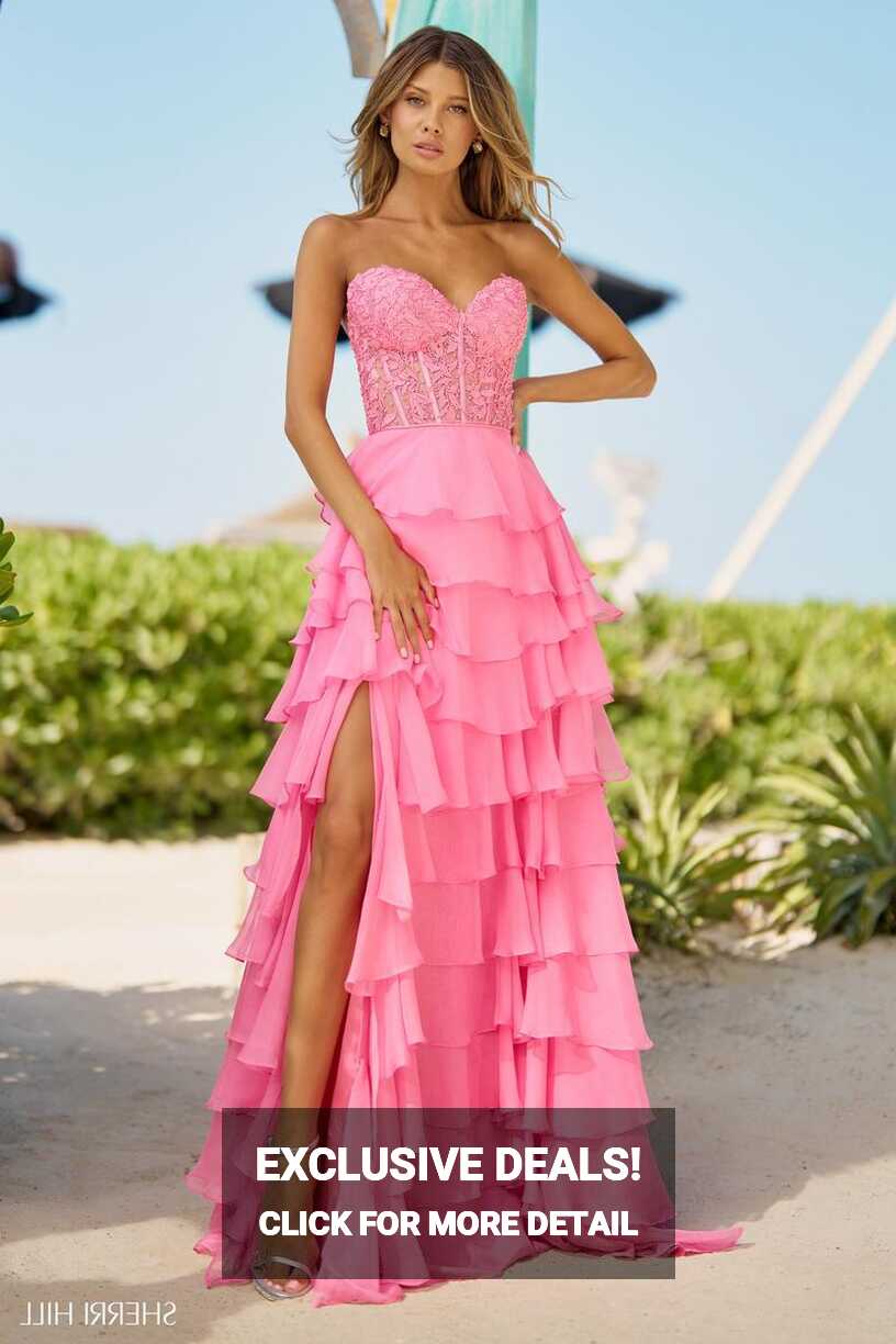 Sherri Hill Ruffle Corset Prom Dress 56162 – Terry Costa