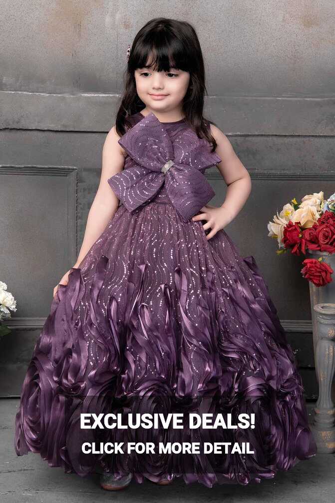 Shinny Purple Gown for Girl – Lagorii Kids