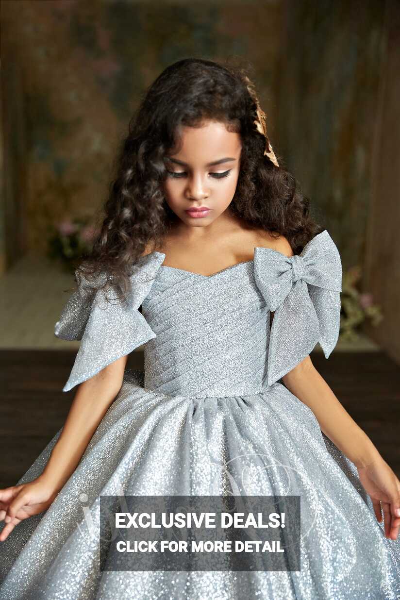 Shiny Flower Girl Children Ball Gown. – Sparkly Gowns