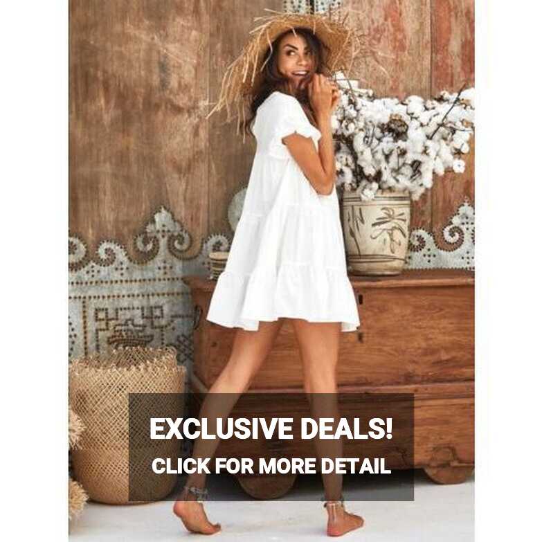 Shop Generic (white)Summer Boho Women Dress Casual Loose Cute ...