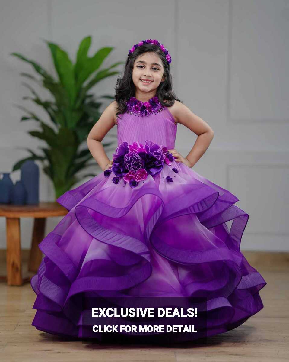 Shop Kids Purple Dresses Online | Premium Quality Kids Wear Online ...