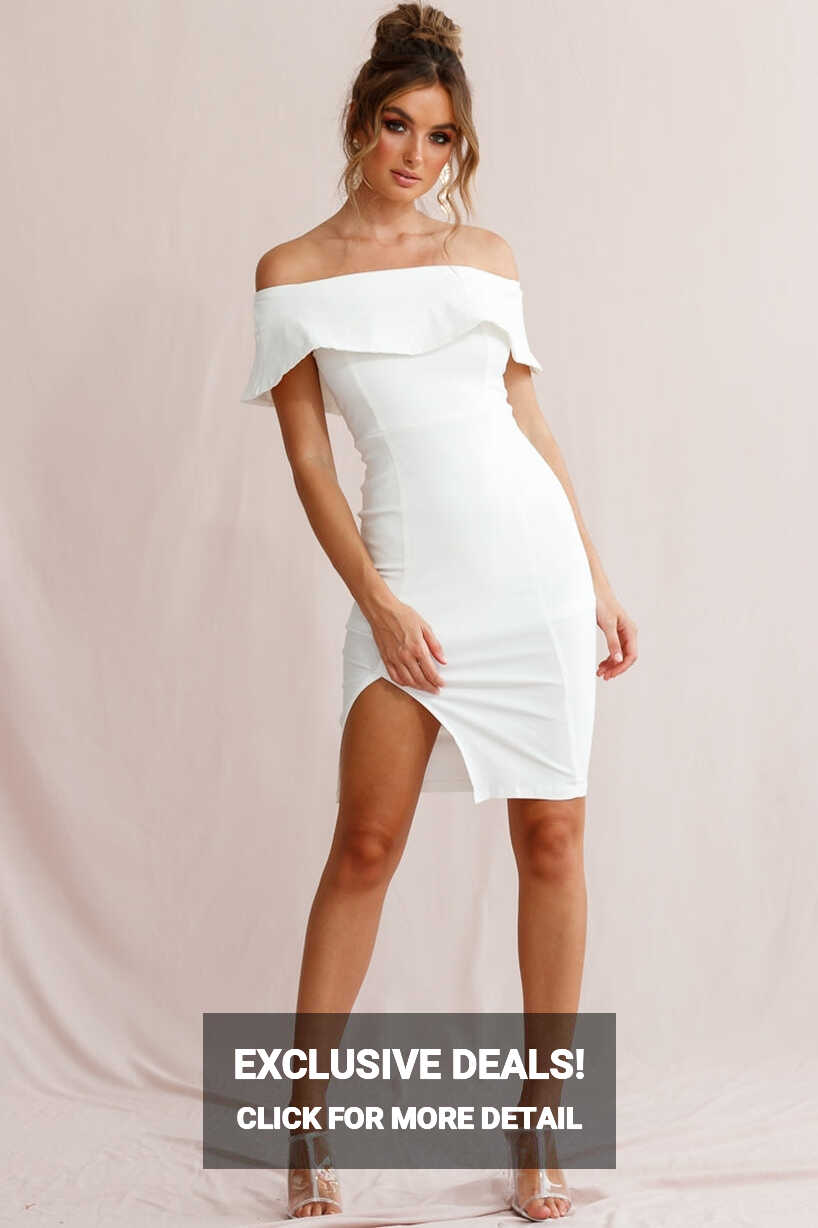 Shop the Alina Elegant Bodycon Dress White | Selfie Leslie