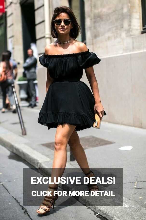 Short Black Off Shoulder Summer Dress