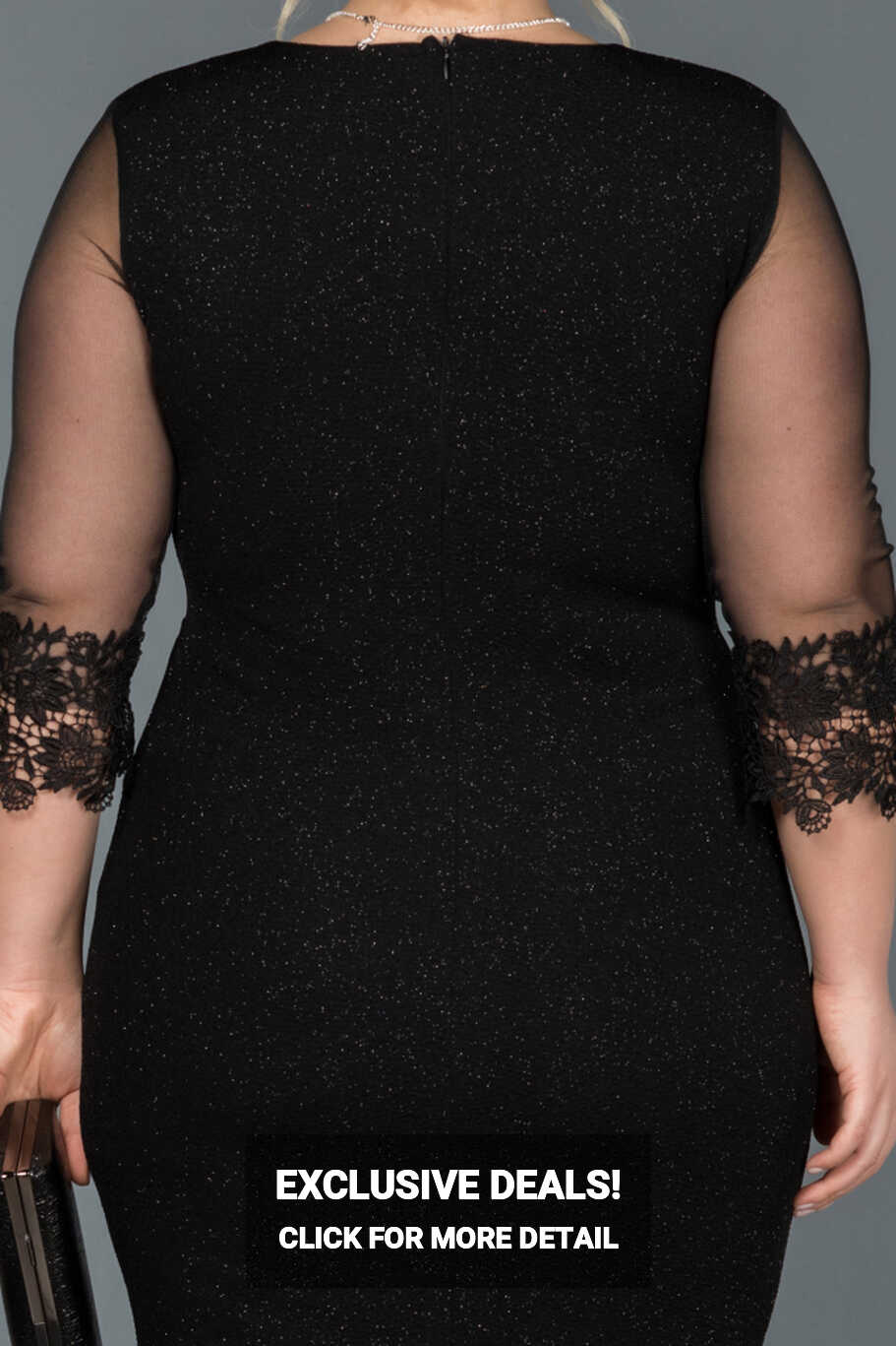 Short Black Plus Size Evening Dress ABK808 | Abiyefon.com