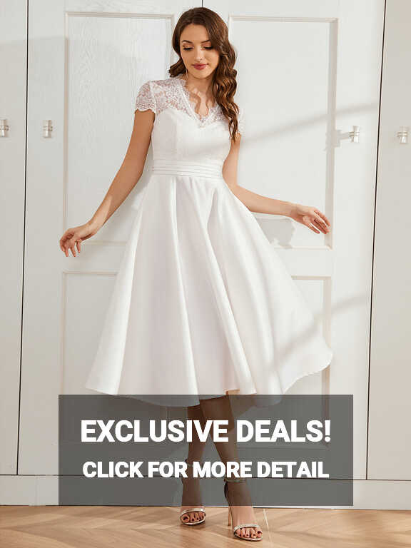 Short Sleeves Knee-Length Cocktail Dresses