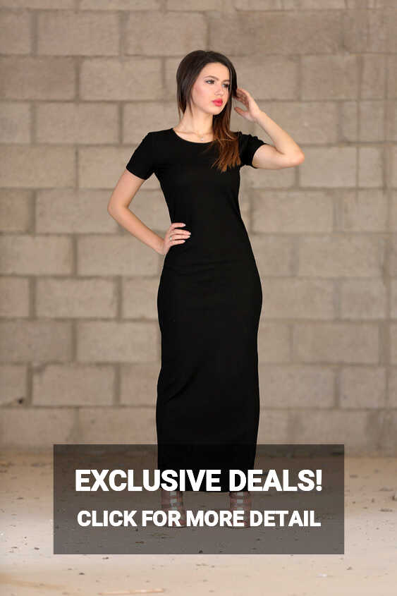 Short sleeve bodycon dress (black) – Soha MT Collection