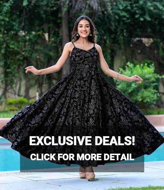 Shrivani Women Gown Black Dress - Buy Shrivani Women Gown Black ...