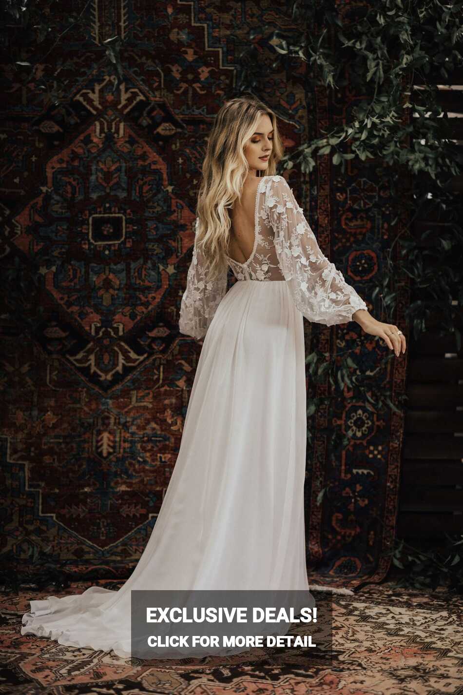 Silk and Lace Flowy Wedding Dress | Dreamers and Lovers