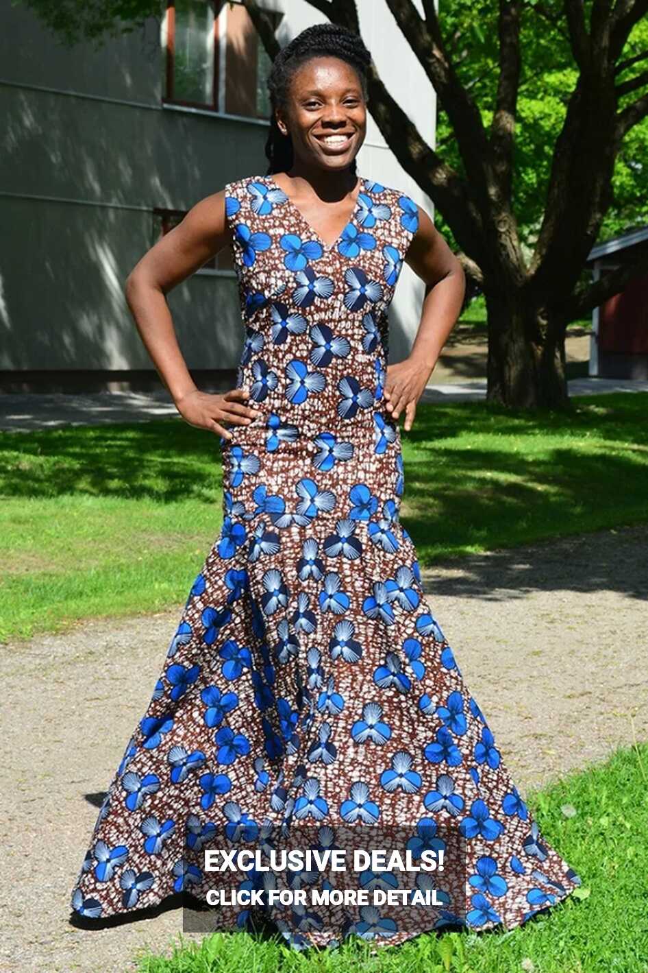 Simple African Ankara Wax Print Dress Styles - Kipfashion