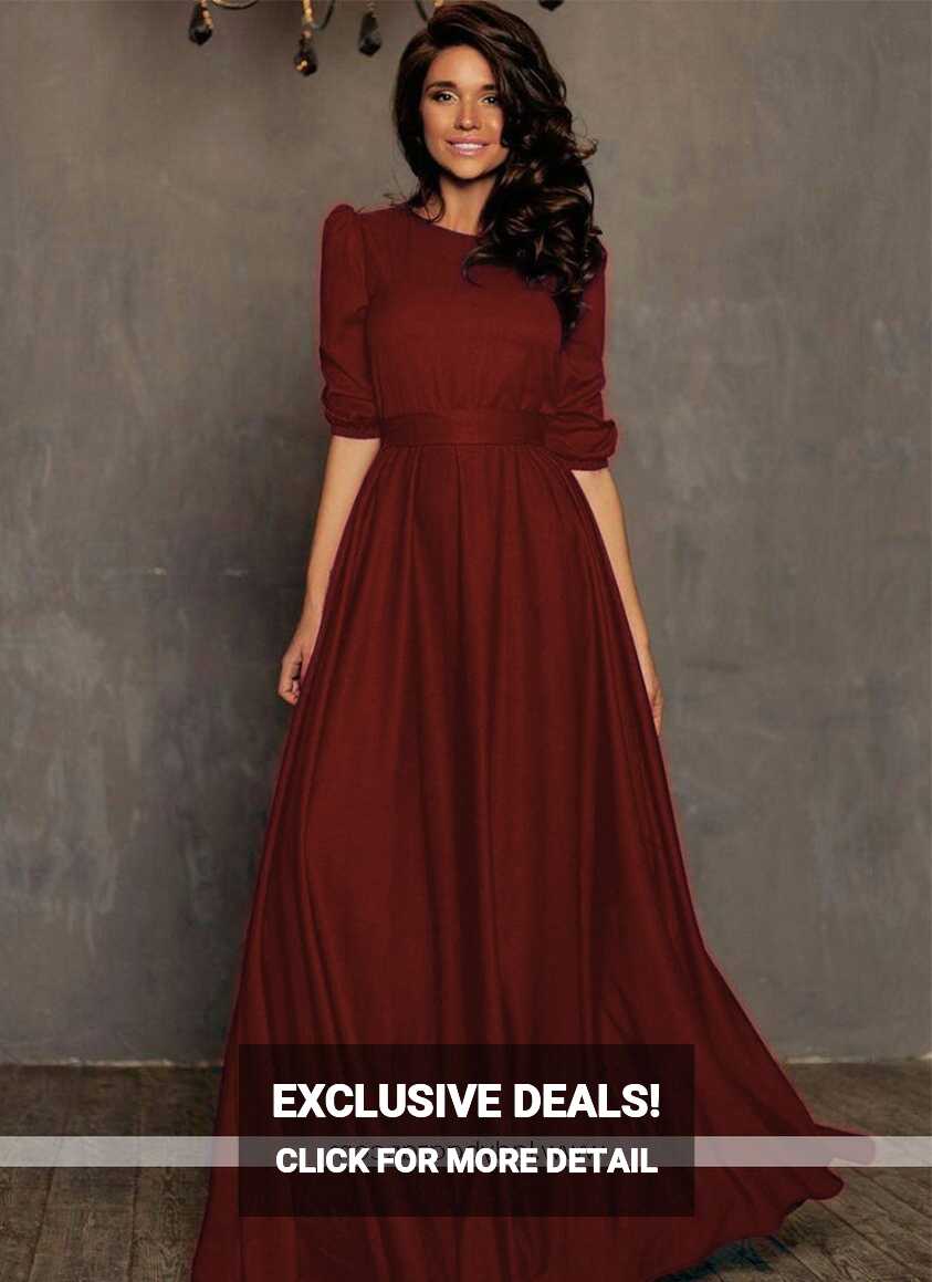 Simple And Elegant Striking Maroon Tapeta Silk Floor Length Long ...