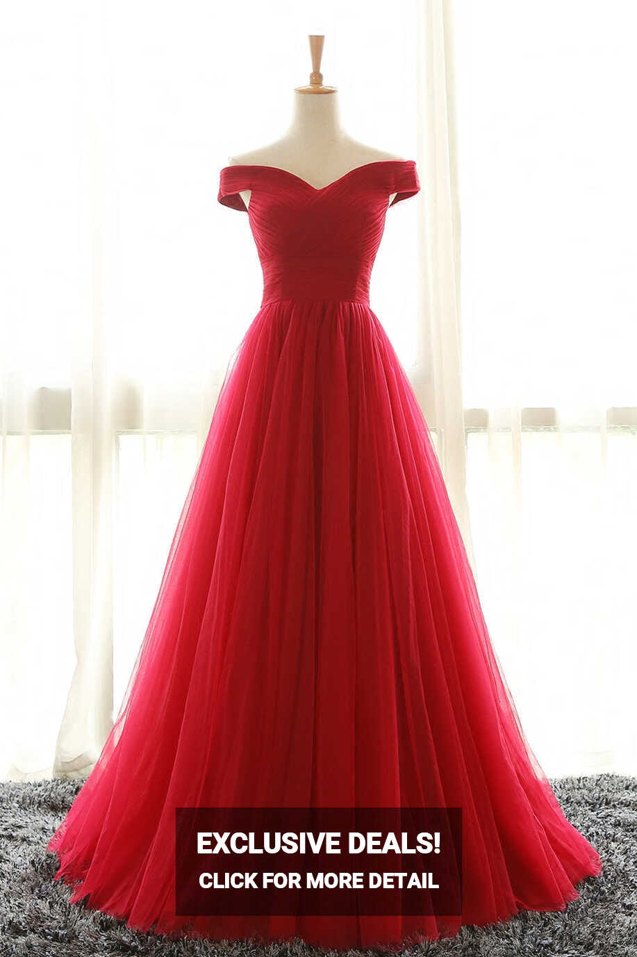 Simple Ball Gown Off Shoulder Tulle Prom Dress – daisystyledress