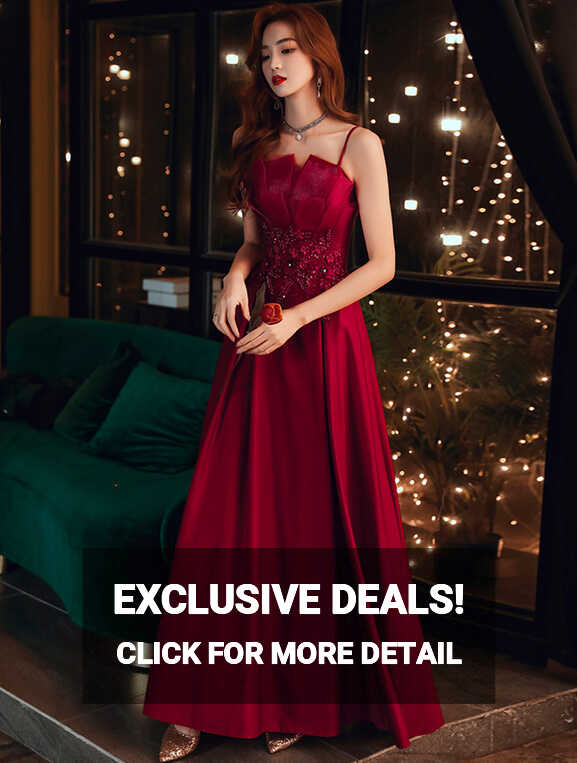 Simple Sleeveless Burgundy Slip Evening Gown Party Dress – FloraShe