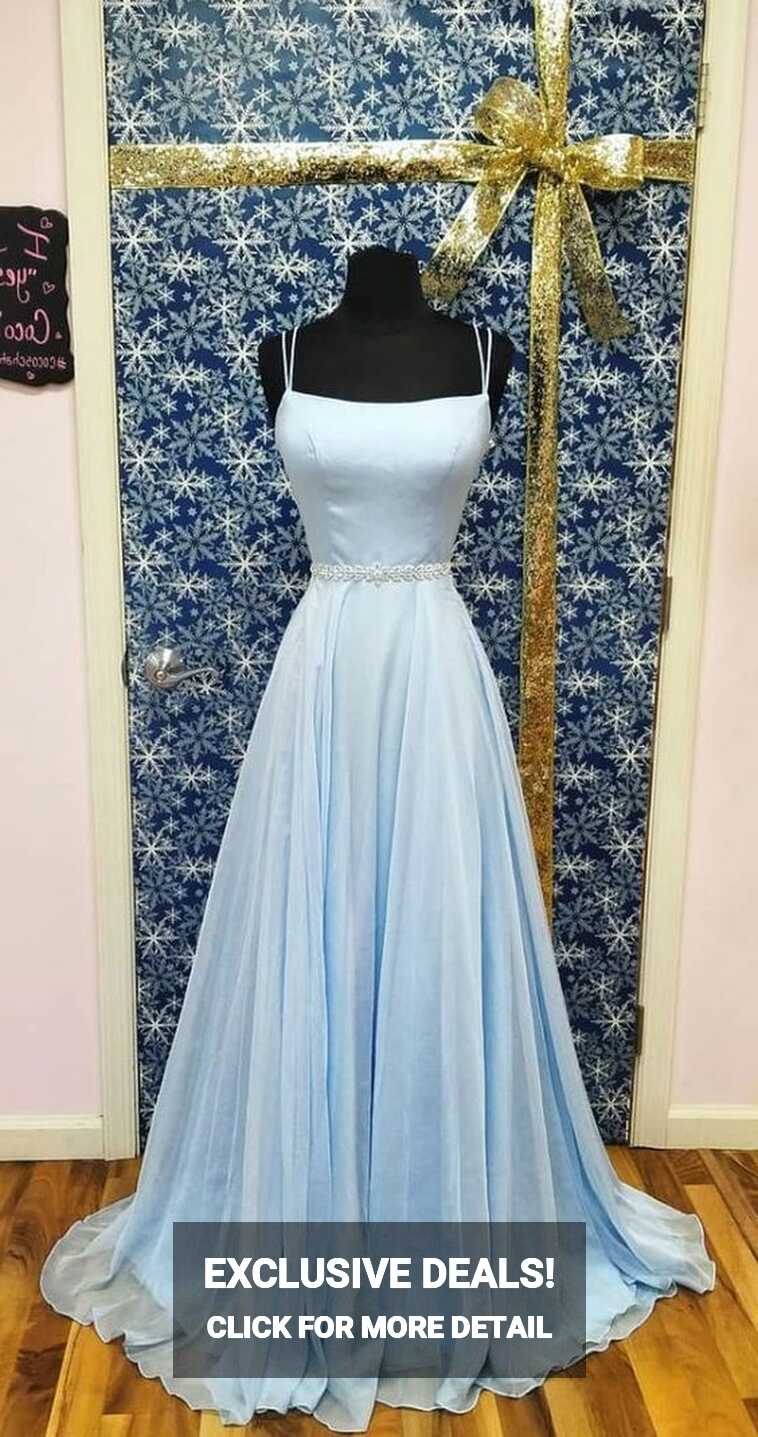 Simple satin blue long prom dress, blue evening dress on Storenvy ...