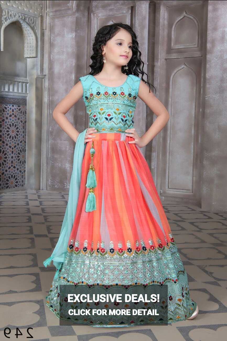 Size 32 10-13 Year Old Girls Exquisite Lehenga Choli Sets for ...