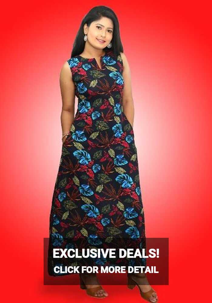 Sleeveless A-line Maxi Dress with Pockets-SunMart Lanka