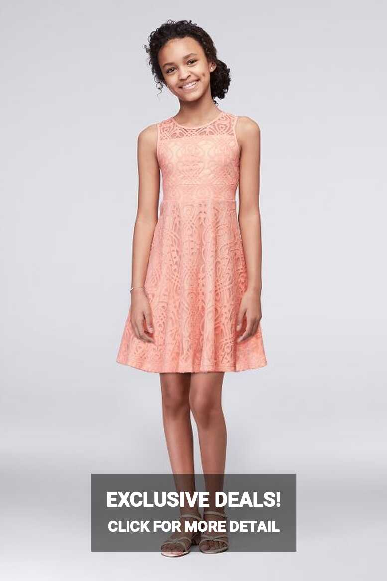 Sleeveless Lace Girls Dress | David&#39;s Bridal