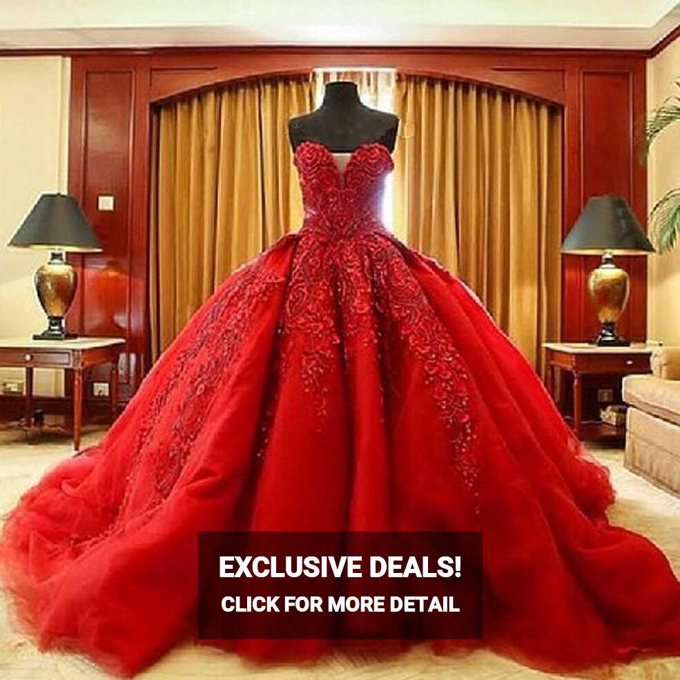 Sleeveless Red Wedding Gown, Feature : Comfortable, Impeccable ...