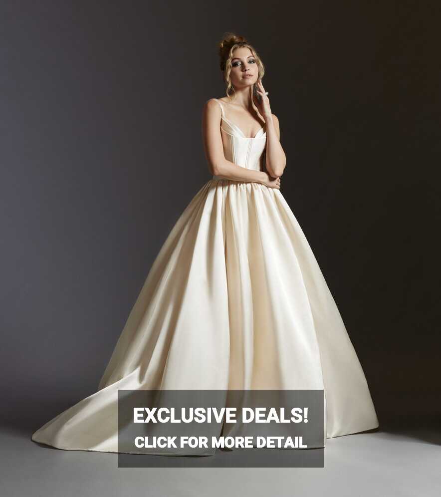 Sleeveless Satin Ball Gown Wedding Dress With French Corset Bodice ...