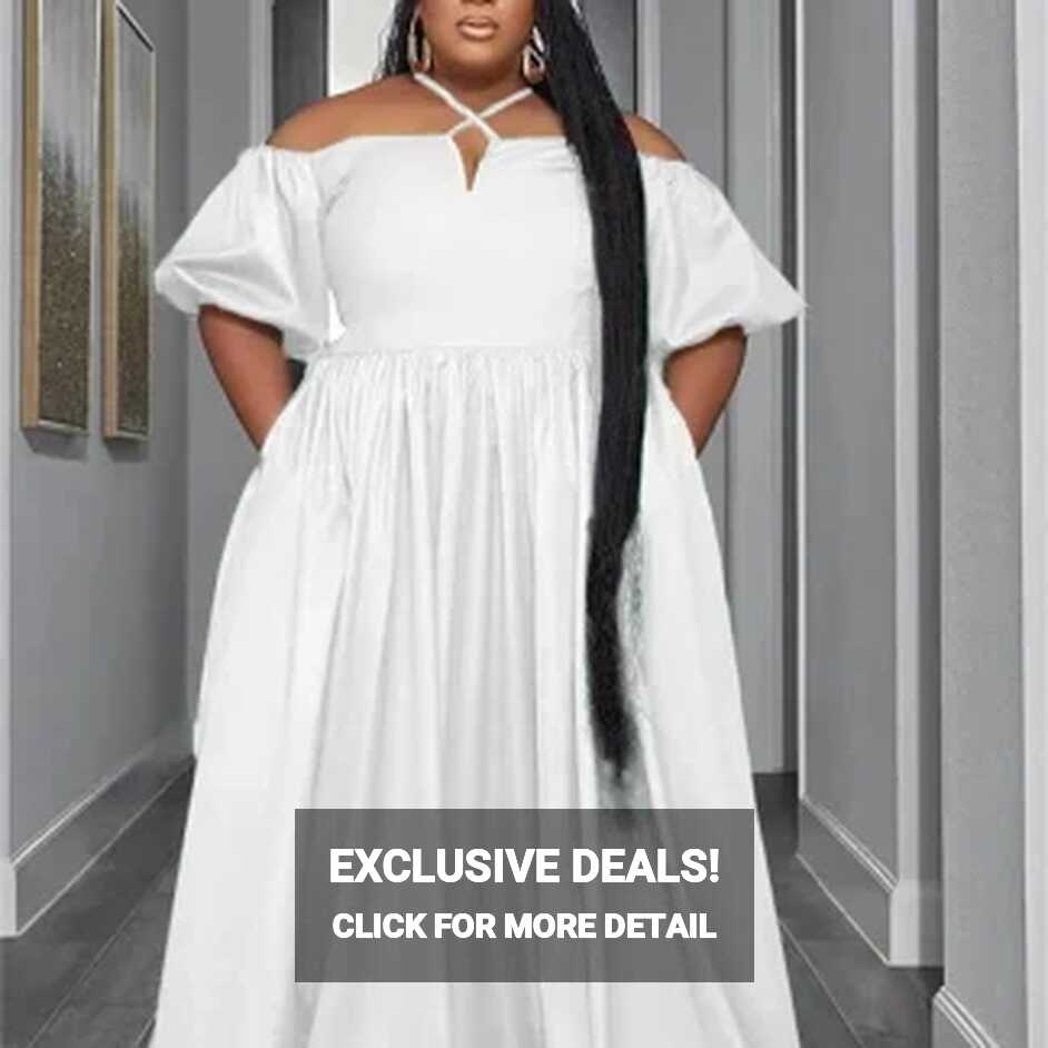 Solid Plus Size Maxi Dress | Free Shipping!