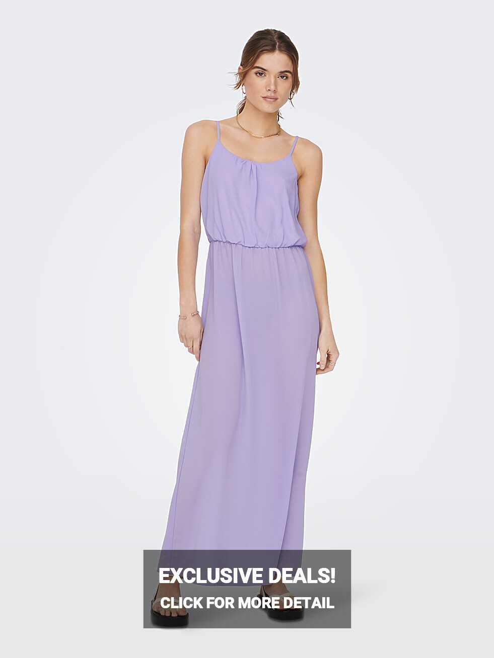 Solid colored Maxi dress | Light Purple | ONLY®