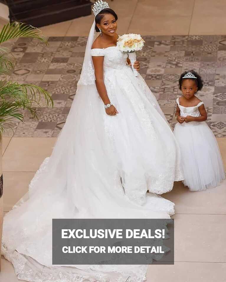 South African Plus Size 2020 Black Girls Lace Wedding Dresses Off ...